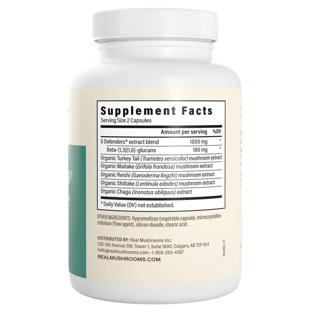 5 Defenders Organic Mushroom Blend Capsules