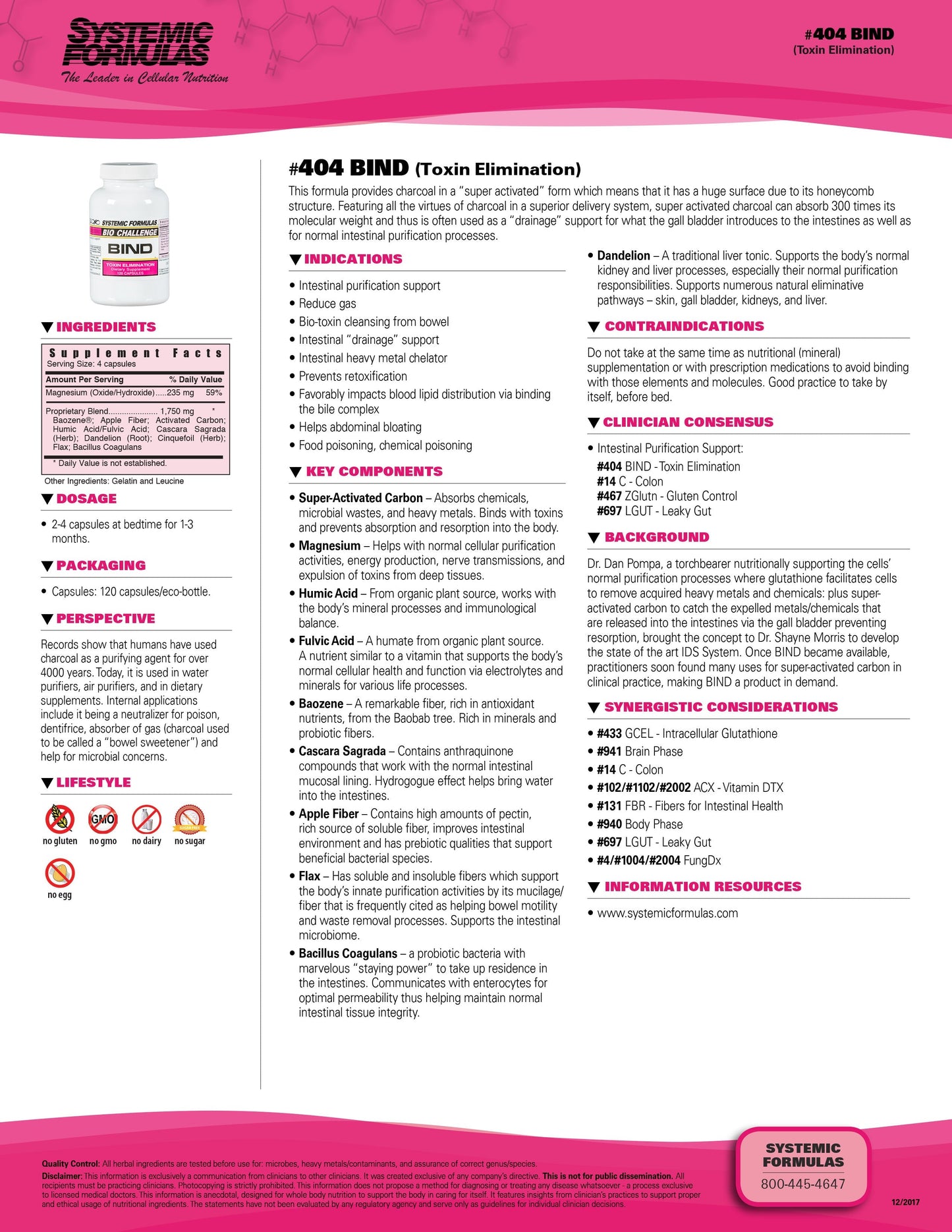 BIND Toxin Elimination