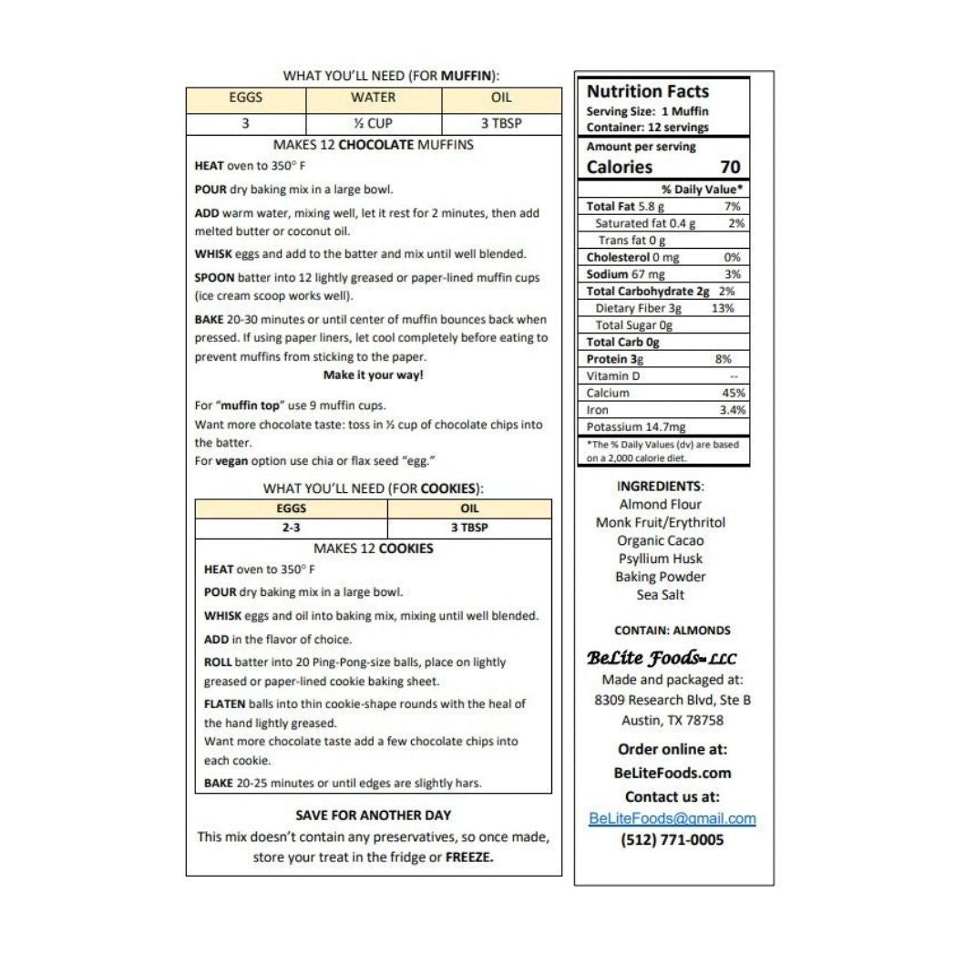 Chocolate Keto Baking Mix