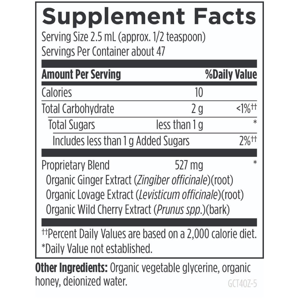 Ginger Tussin Organic Syrup