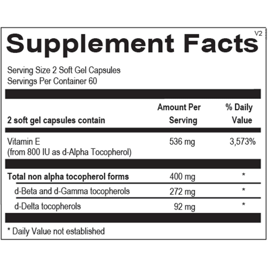 Natural Vitamin E Mixed Tocopherols