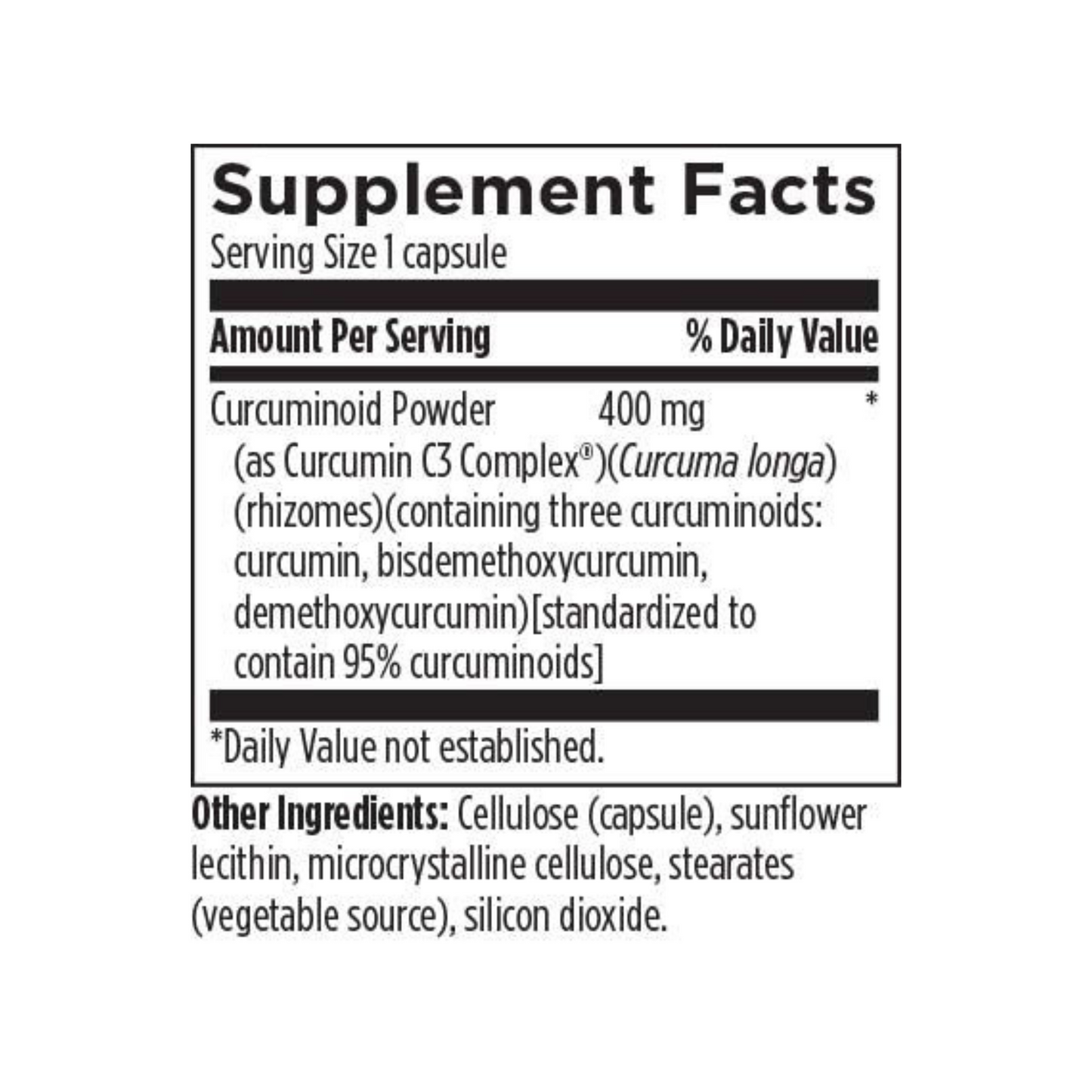 C3 Curcumin Complex 60c