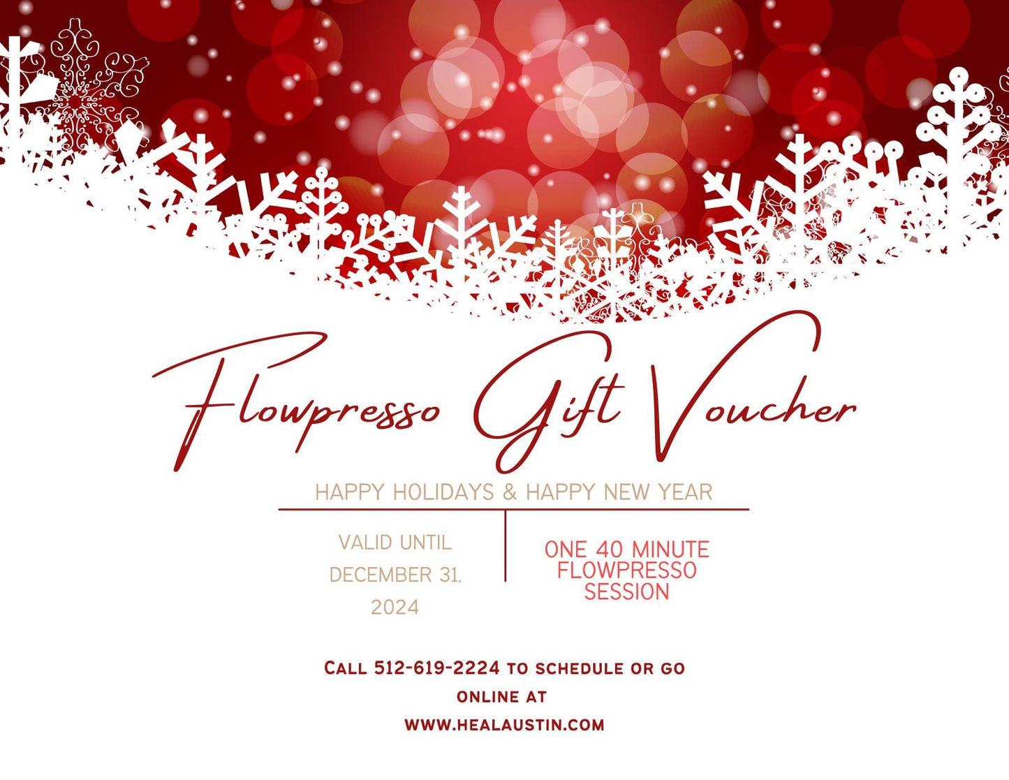 Flowpresso Holiday Gift Voucher